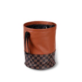 Multifunctional Retractable Leather Interior Trash Can