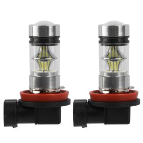 2PCS 1000lm 100W H8/H9/H11 LED Fog DRL Light Bulb IP65 Water-Resistant 360 Degree Beam Angle 6000K White