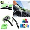 3 Pack Window Windshield Cleaning Tool Microfiber Car Wiper Cleaner Glass Brush