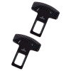 4Pcs Car Carbon Fiber Safety Seat Belt Alarm Stopper Clip Clamp Universal New