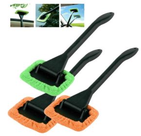 3 Pack Window Windshield Cleaning Tool Microfiber Car Wiper Cleaner Glass Brush