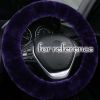 Purple Fluffy Steering Wheel Cover Warm Winter Plush Car Wheel Protector Universal Car Accessories for Women