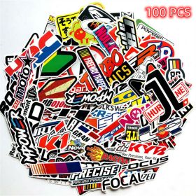 100Pcs Mixed Stickers Motocross Motorcycle Car ATV Racing Bike Helmet Decals Lot