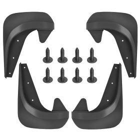 4Pcs Universal Fit Car Splash Guards Mudguard Flaps For Front Rear Tire with Hardware