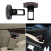 4Pcs Car Carbon Fiber Safety Seat Belt Alarm Stopper Clip Clamp Universal New