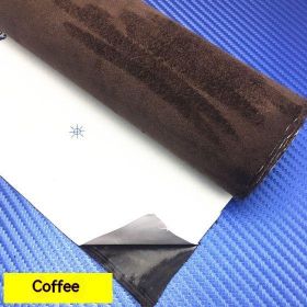 Self-adhesive Four-sided Elastic Suede Suede Car Interior Design Modification Furniture Decoration (Option: Coffee-20cm X74cm)