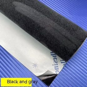 Self-adhesive Four-sided Elastic Suede Suede Car Interior Design Modification Furniture Decoration (Option: Black Gray-30cm X 149cm)