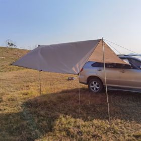 Outdoor Camper Tail Tent Side Tent Canopy (Option: Khaki-300x150cm)