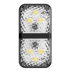 Two Sets Of Flashing Door Anti-collision Warning Lights (Color: White)