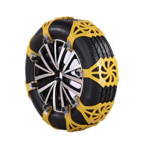 Car Snow Chain Winter Anti-ski Area Thickening Oxford (Color: Yellow)