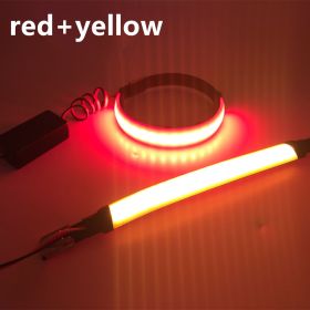 Two-color motorcycle modified turn signal front shock absorber LED ring turn signal modified LED turn light ring (Option: Red + yellow 45mm 70mm)