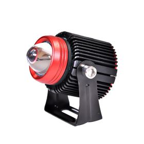 Small Steel Cannon LED Spotlight Motorcycle Lens Spotlight (Option: Red-Q1pcs)