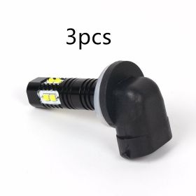 Car LED Fog Light 10SMD High Power Car Light Black Shell (Option: 3pcs)