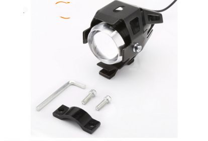 Waterproof LED Motorcycle Headlights Auxiliary Lamp Spotlight High Power U5 12V (Option: U5 Black shell single package)