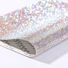 Rhinestones Paste Hot Drilling Glue Net Diamond Sticker (Option: AB-12X20CM)