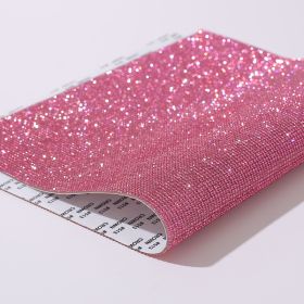 Rhinestones Paste Hot Drilling Glue Net Diamond Sticker (Option: Light Pink-12X20CM)