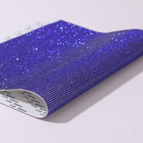 Rhinestones Paste Hot Drilling Glue Net Diamond Sticker (Option: Sapphire Blue-12X20CM)