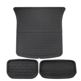 Minimalist Car TPR Material Floor Mats (Option: Model Y Tailbox Mats 3set)