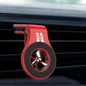 Perfume Universal Air Vent Paddle Rotation Magnetic Stand Car Phone Holder (Option: Red-With 10fragrant slice)