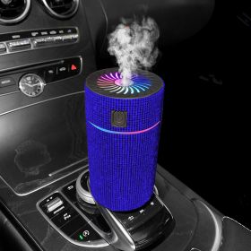 Car Mounted Air Purification Humidifier (Option: Blue-USB)