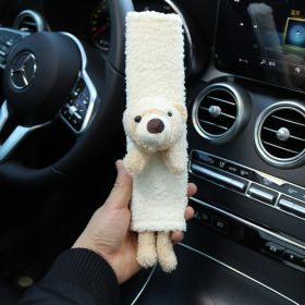 Cartoon Cute Plush Safety Belt Shoulder Protector For Car (Option: Bear)