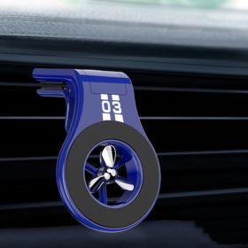 Perfume Universal Air Vent Paddle Rotation Magnetic Stand Car Phone Holder (Option: Blue-With 10fragrant slice)