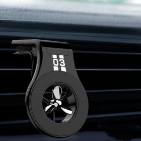 Perfume Universal Air Vent Paddle Rotation Magnetic Stand Car Phone Holder (Option: Black-With 1fragrant slice)