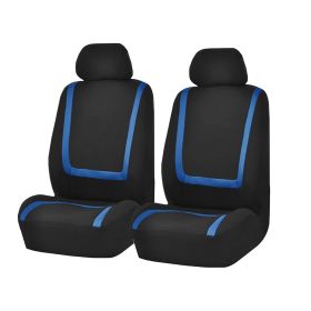 Fully Enclosed Four Seasons Universal Car Seat Cushion Seat Cover (Option: Blue Black 4 Piece Set)