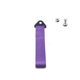 Automotive Trailer Rope With Insurance Front Bumper Ribbon (Color: Purple)