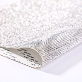 Rhinestones Paste Hot Drilling Glue Net Diamond Sticker (Option: White-12X20CM)