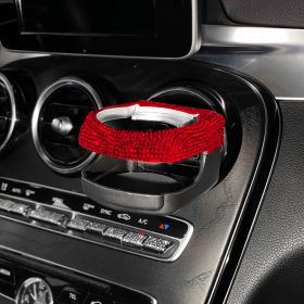 Encrusted Water Cup Bracket Car Interior Ashtray Bracket Diamond Decoration (Option: Red diamond)