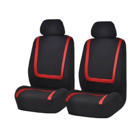 Fully Enclosed Four Seasons Universal Car Seat Cushion Seat Cover (Option: Red Black 4 Piece Set)