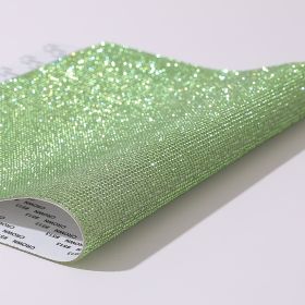 Rhinestones Paste Hot Drilling Glue Net Diamond Sticker (Option: Light Green-12X20CM)