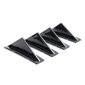 Automotive Universal Triangle Rear Spoiler Carbon Fiber Chassis (Option: B curved carbon fiber color)