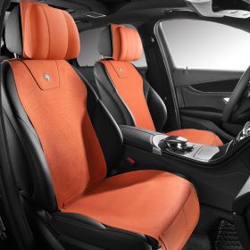 Tailored Leather Ultra Thin Car Seat Cover (Color: Orange)