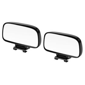 Large Field Of View Wide Angle Blind Spot Mirror Reflector (Option: Black-2PCS)