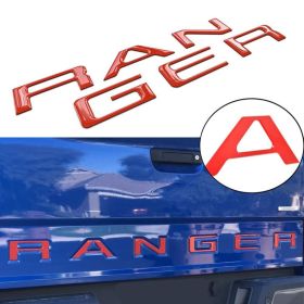 RANGER Car Label Acrylic Flag Labeling 3D Stereo Modified Pickup Truck Logo (Color: Red)