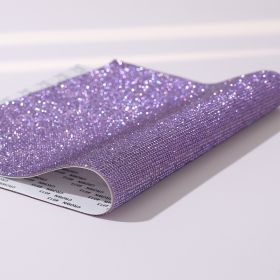 Rhinestones Paste Hot Drilling Glue Net Diamond Sticker (Option: Dream Purple-12X20CM)