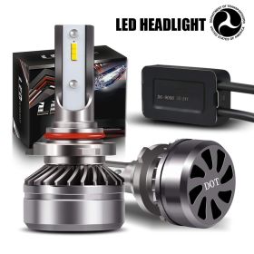 Saber-X LED Headlight Bulbs Conversion Kit,DOT Approved D6 Series CSP Chips Adjustable Beam Light Bulb With Fans Sets - 6000LM 6000K Cool White (Style: H16/5202)