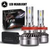 Saber-X LED Headlight Bulbs Conversion Kit,DOT Approved D6 Series CSP Chips Adjustable Beam Light Bulb With Fans Sets - 6000LM 6000K Cool White