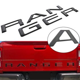 RANGER Car Label Acrylic Flag Labeling 3D Stereo Modified Pickup Truck Logo (Color: Black)