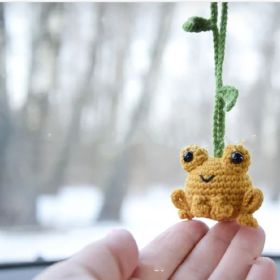 Handmade Woven Pendant For The Small Frog Inside The Car (Color: Orange)