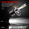 Saber-X LED Headlight Bulbs Conversion Kit,DOT Approved D6 Series CSP Chips Adjustable Beam Light Bulb With Fans Sets - 6000LM 6000K Cool White