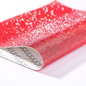 Rhinestones Paste Hot Drilling Glue Net Diamond Sticker (Option: Red-20X24CM)